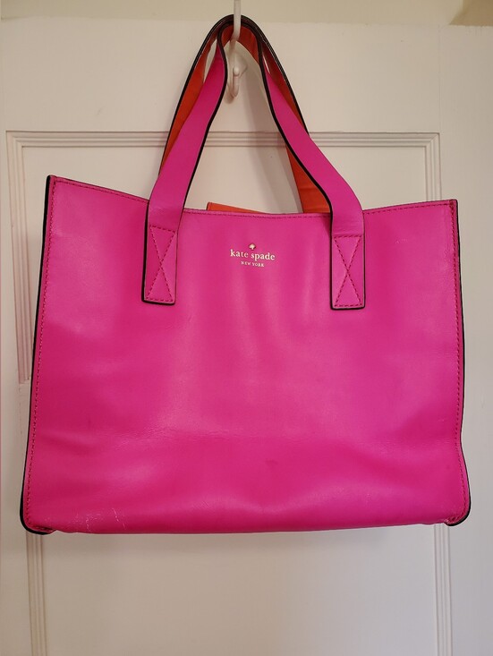 kate spade Handbags - KATE SPADE BRIGHTSPOT GRAYCE LEATHER TOTE BAG PINK ORANGE